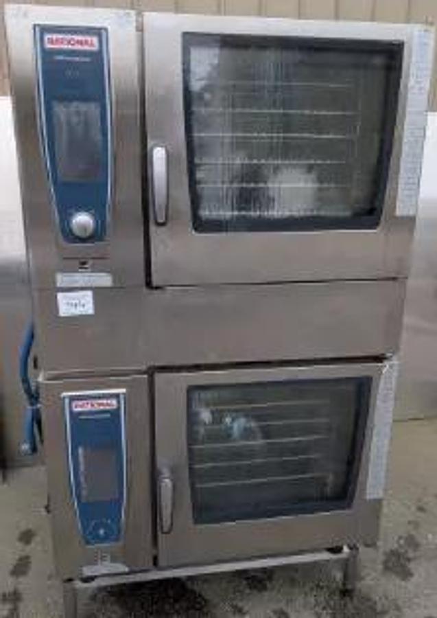 Used Double Stack of Rational Model SCCWE62G Combi Ovens