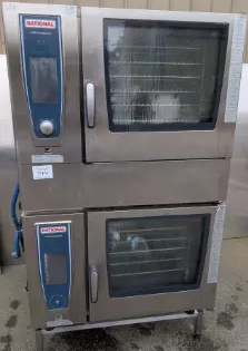 Used Double Stack of Rational Model SCCWE62G Combi Ovens