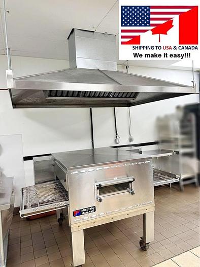 Refurbished Middleby Marshall electric converyor pizza oven - like new - c/w vent hood  -SEE VIDEO