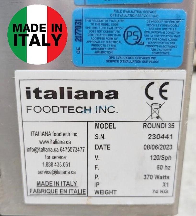 Used ITALIANA ROUNDI 35 DOUGH ROUNDER 20" X 24.5"