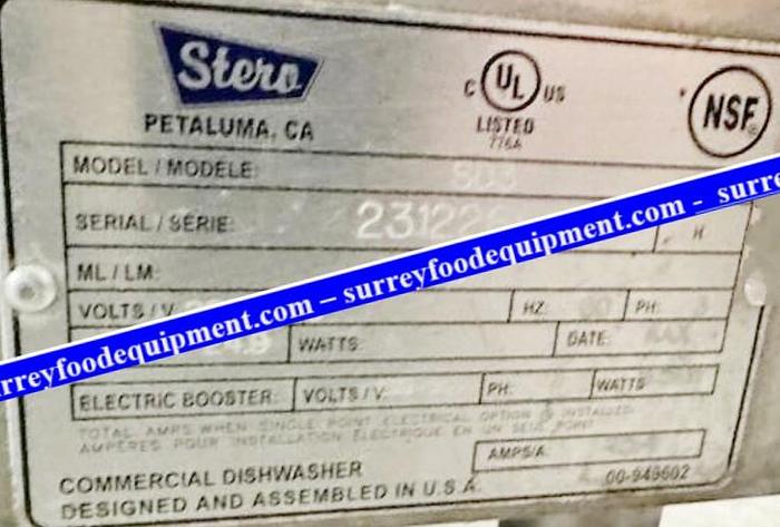Refurbished STERO SD3 HIGH TEMP DISHWASHER 220V 3PH