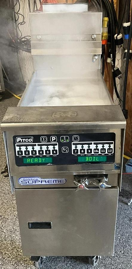 Used 2018 Pitco Fryer SSPG14 gas 14 gal pasta seafood cooker Solstice boiler