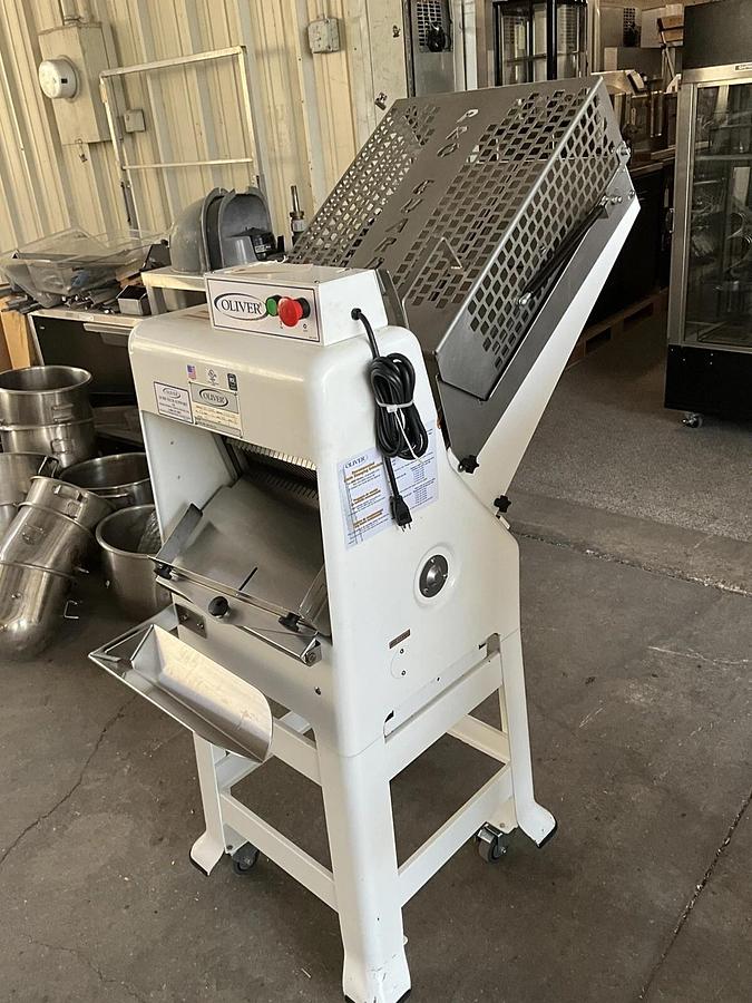 Used 2019 Oliver Gravity Feed Bakery Bread Slicer 797-32NC w/ Pro Guard Artisan Bread