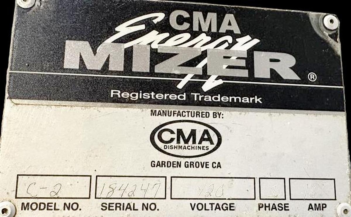 Used CMA Low Temperature Upright Dishwasher - CORNER MODEL