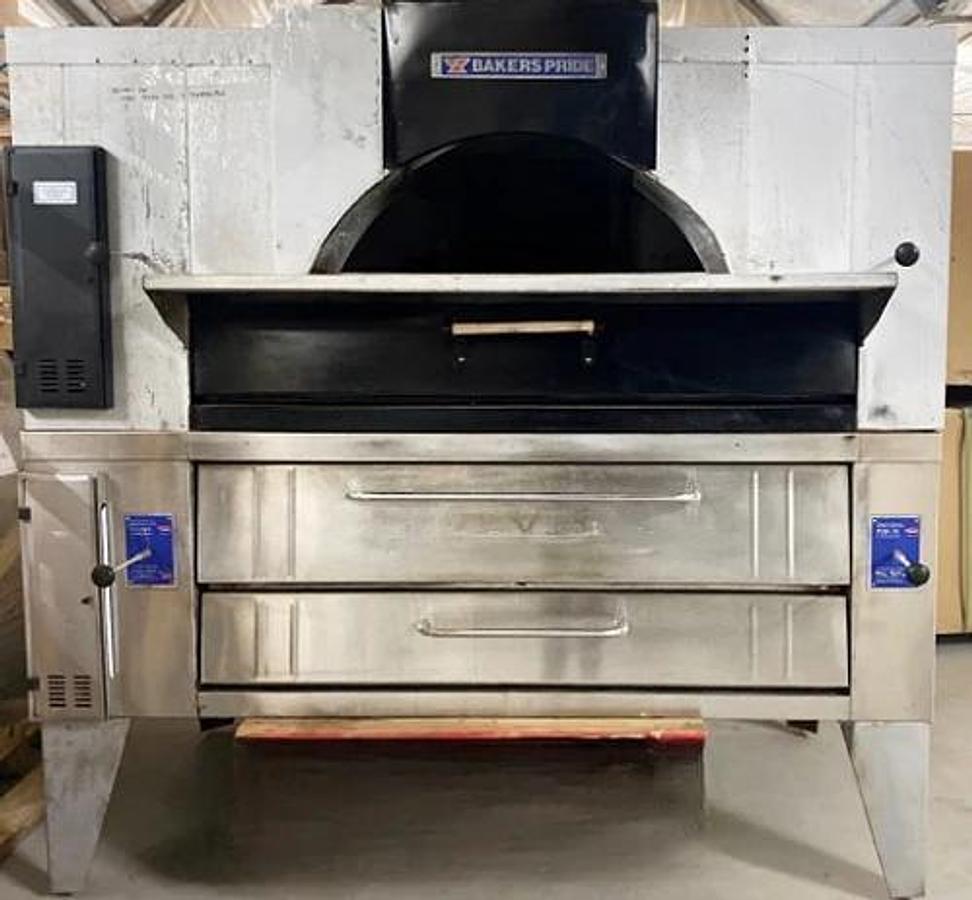 Used Baker's Pride Double Deck Pizza Oven Stainless Steel Body, FC-616 and Y600