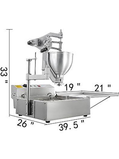 Donut Fryer Manual Commercial Mini Donut Maker 9L Capacity Hopper Donut Fryer Commercial 3 Donut Moulds Donut Machine