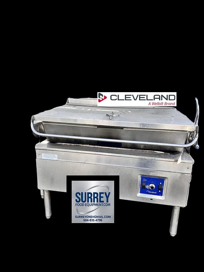 Used Refurbished Cleveland Stainless Steel Braising Pan Gas Tilting Skillet SGL-40TR