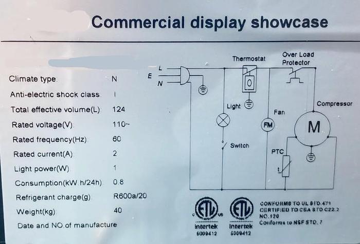 SLIM CASE - GLASS DOOR COOLER 15"WIDE