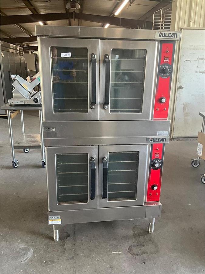 Used Vulcan gas double stack convection oven