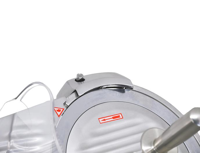 Used 12-inch Belt-Driven Meat Slicer with Blade Locker - Super deal