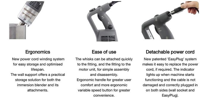 Robot Coupe - 14" Immersion Blender & 10" Whisk 50 Qt Capacity - MP350COMBI