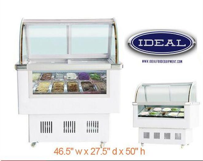 12 PAN GELATO ICE CREAM DISPLAY CASE