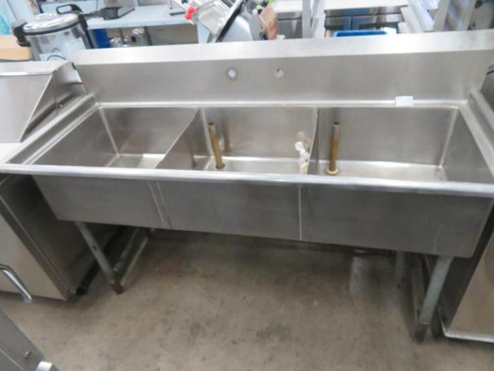 Used 3 well pot sink