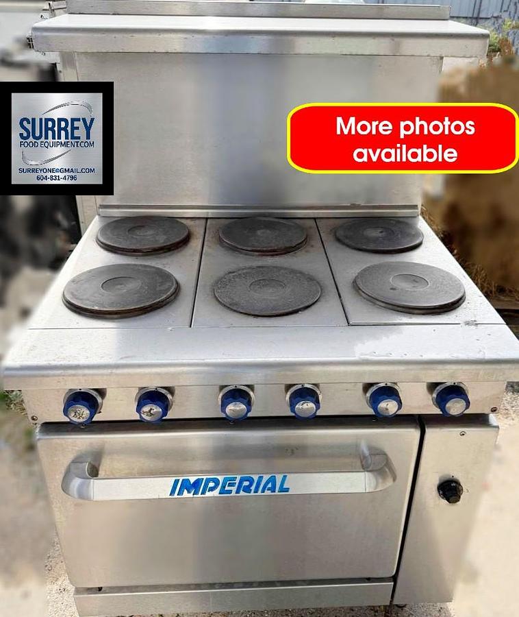 Used Imperial Electric 6 Burner Stove with Oven