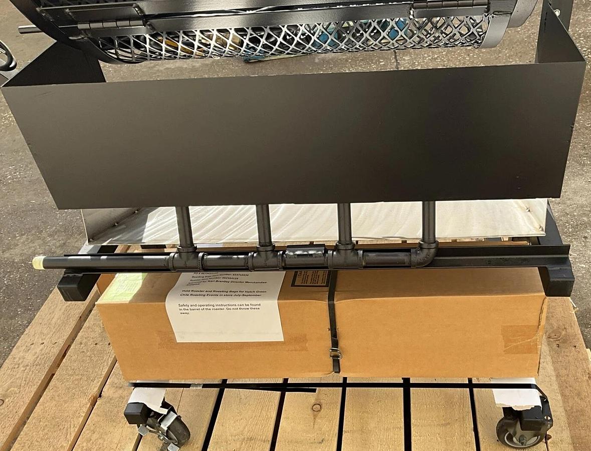 Used McBroom's Arizona Chile pepper Roaster Medium 24"x24" barrel Propane Motorized - BRAND NEW CLEARANCE ITEM