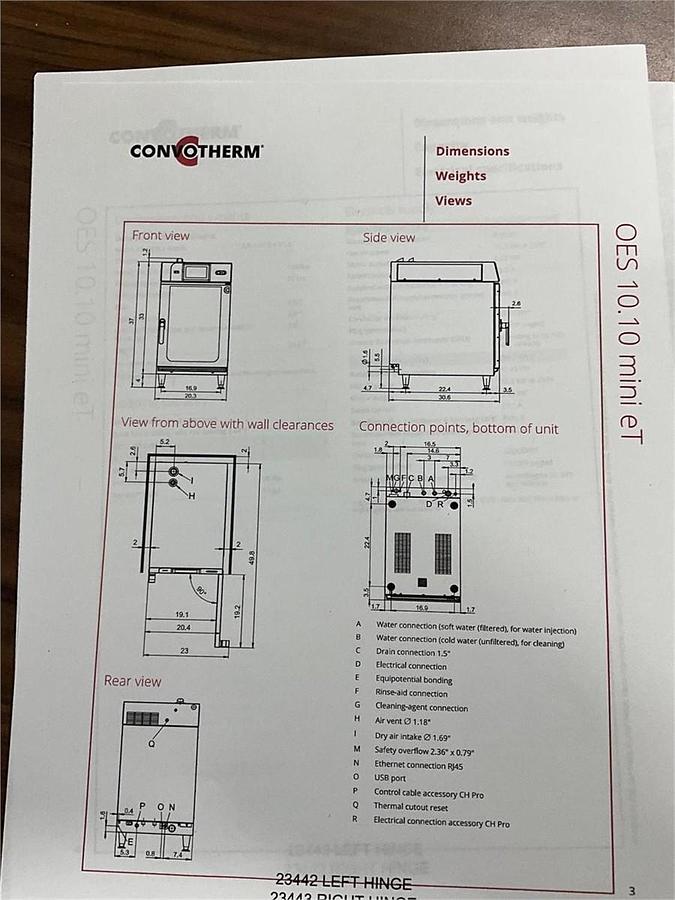 Used Convotherm 10.10 half size combi oven - BRAND NEW  - 2 AVAILABLE