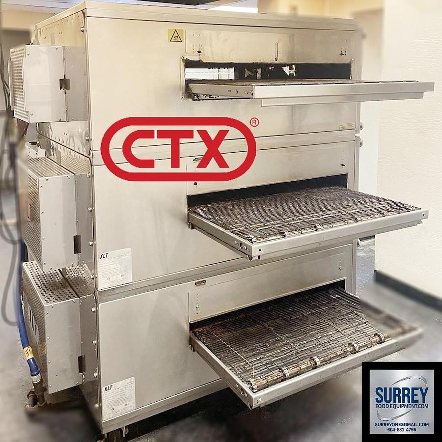 Used XLT XLT-3240-TS Triple Deck Conveyor Convection Pizza Oven Natural Gas