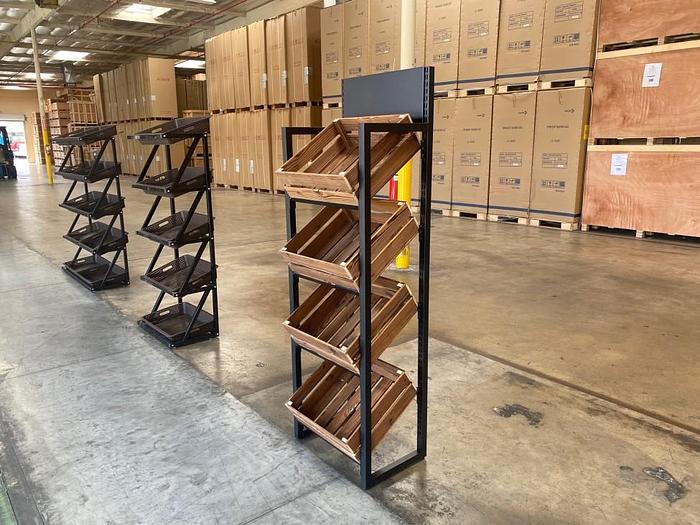 Supermarket convenience snack store display- wood look - SEE VIDEO