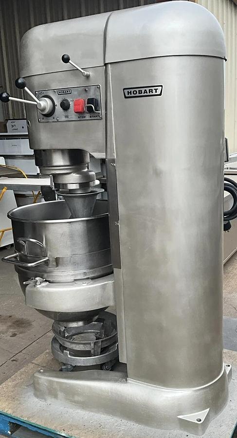 Used Hobart 140qt Dough mixer V1401 Pizza Bakery Planetary Floor Mixer Bowl hook
