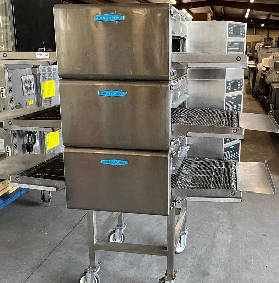 Used  Turbochef triple stack oven with stand -HHC2020