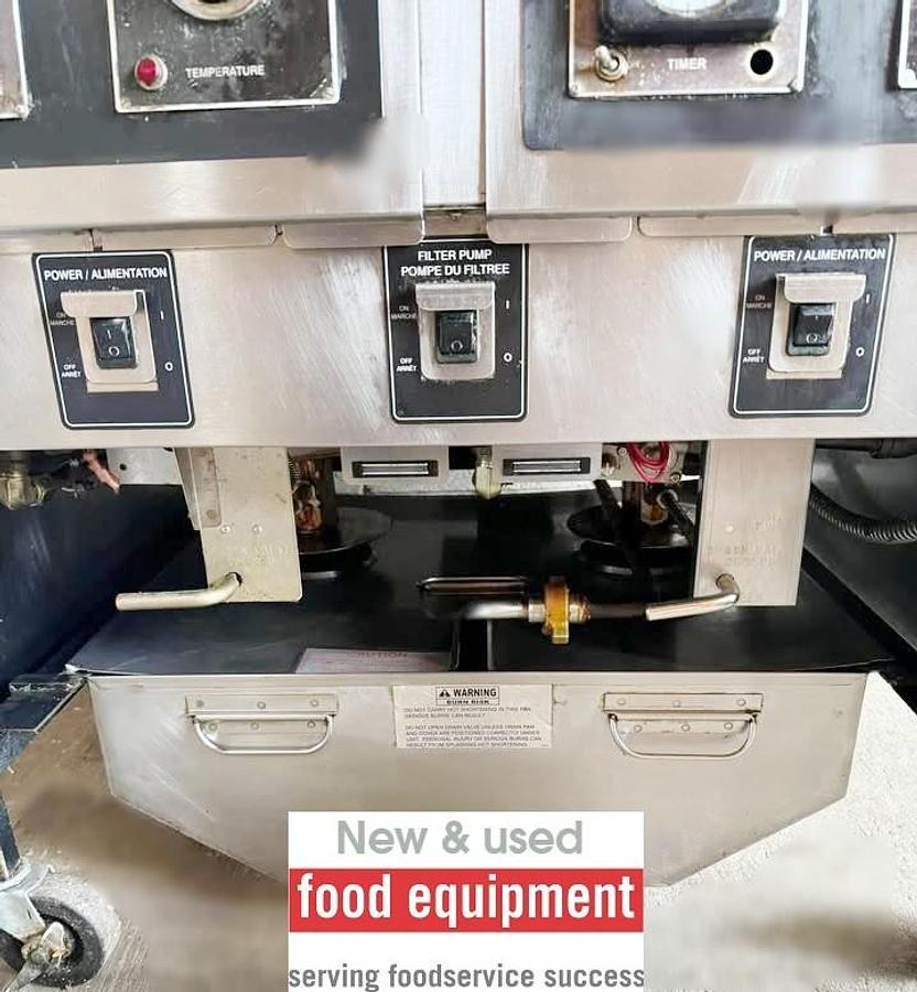 Used Henny Penny OFG-322 natural gas fryer with filtration system