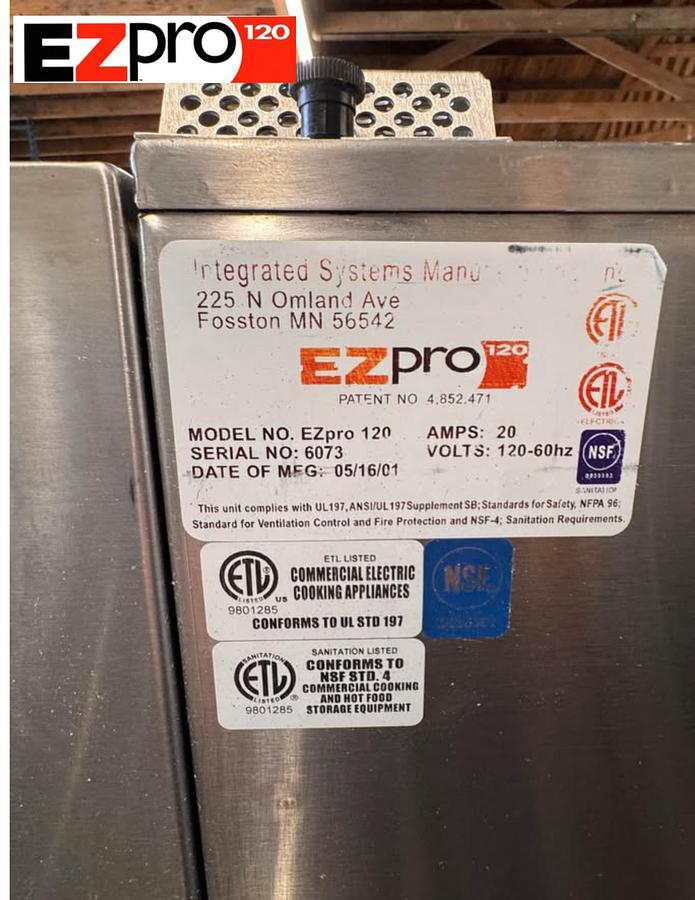 Used EZPro 120 Ventless Commercial Fryer Great Condition