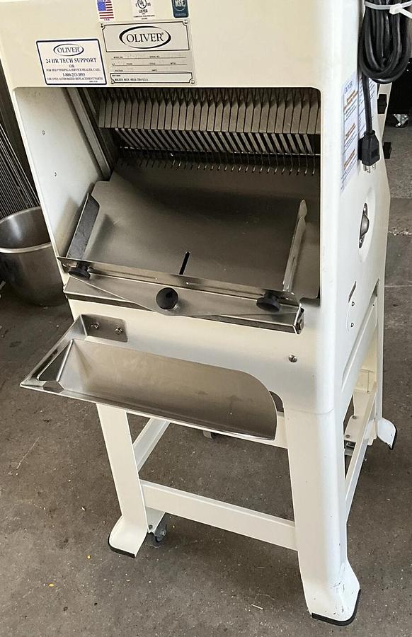 Used 2019 Oliver Gravity Feed Bakery Bread Slicer 797-32NC w/ Pro Guard Artisan Bread