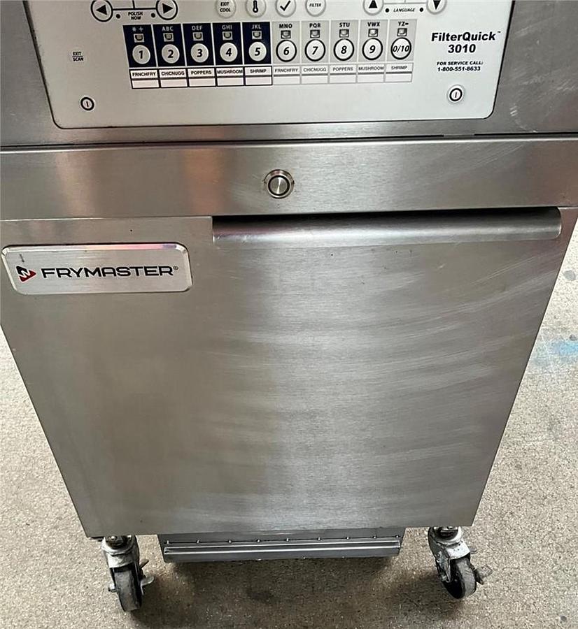 Used Frymaster gas fryer with filtration systems