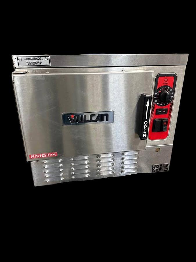 Used Vulcan Model C24EA3 3 Pan Convection Steamer - warranty