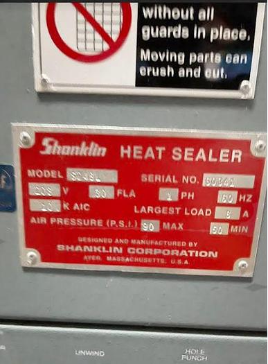Used Shanklin heat tunnel shrink wrapper - with L Bar Sealer - Reduced to clear -