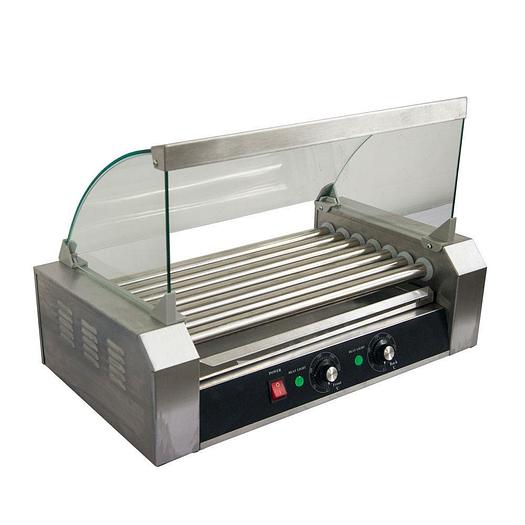 New Commercial 18 Hot Dog Hotdog 7 Roller Grill W/cover Stainless