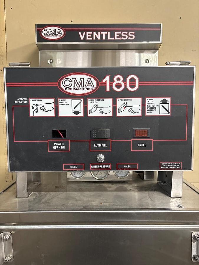 Used CMA Dishmachines 180 Ventless High-Temp Door-Type Commercial Dishwasher
