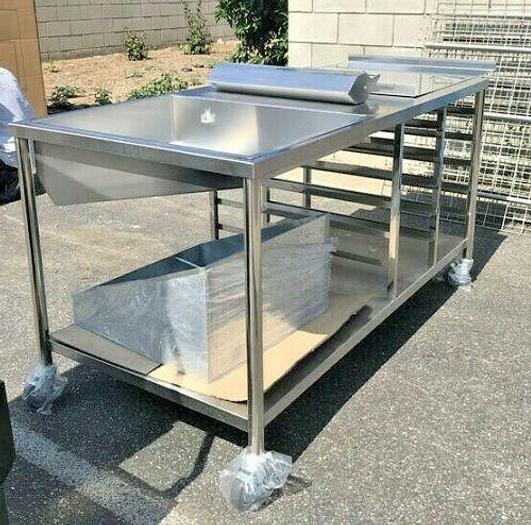 NEW 66" Donuts Table Working Station W/ Glazing Dipper Sugar Pan Bottom Basket