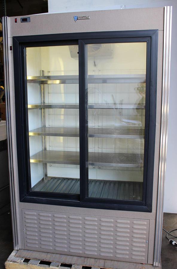 Used Custom Cool Sliding 2 Sliding Glass Door Refrigerator- Scratch & Dent - 70.25" Width