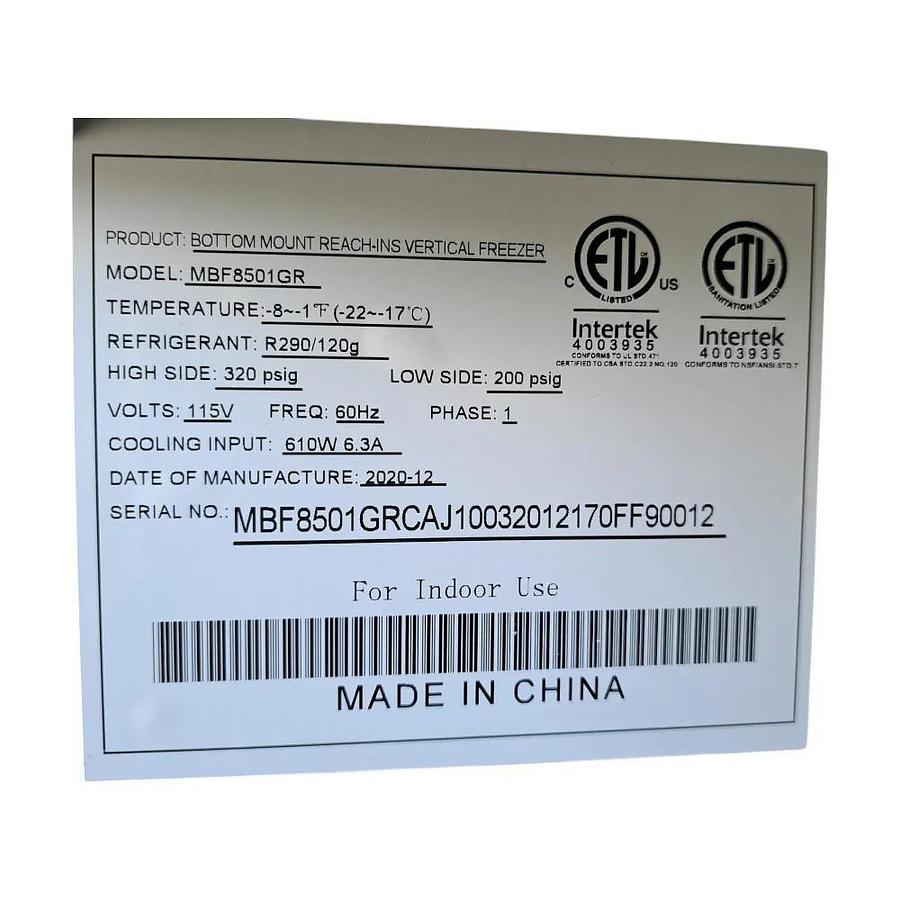 Used Atosa MBF8501GR Upright Reach-in Freezer - Single Door -