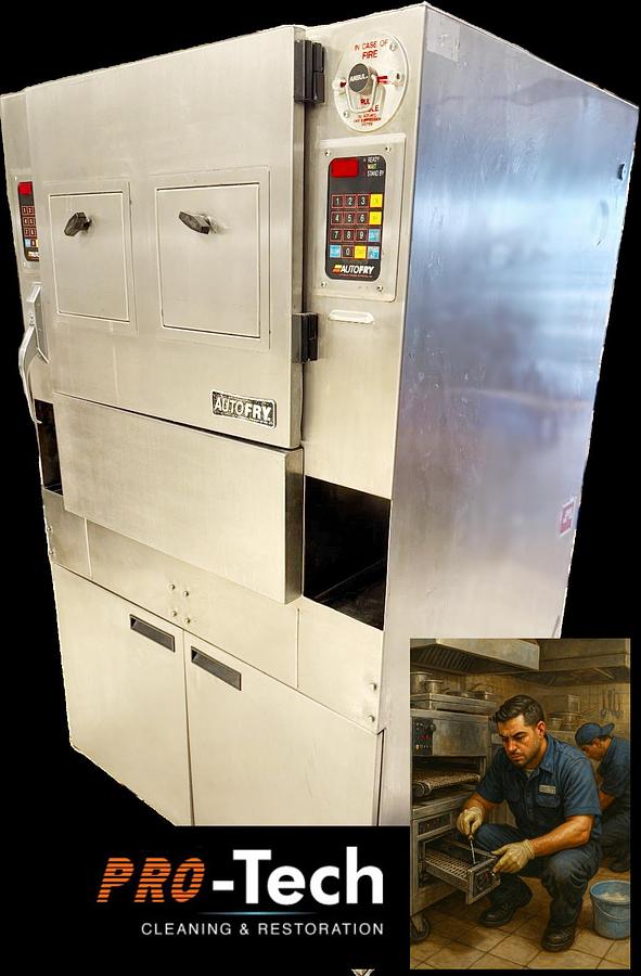 Used AutoFry MTI-40E -  6.0 Gallon Double Basket Mobile Automatic Ventless Fryer 240v/3p
