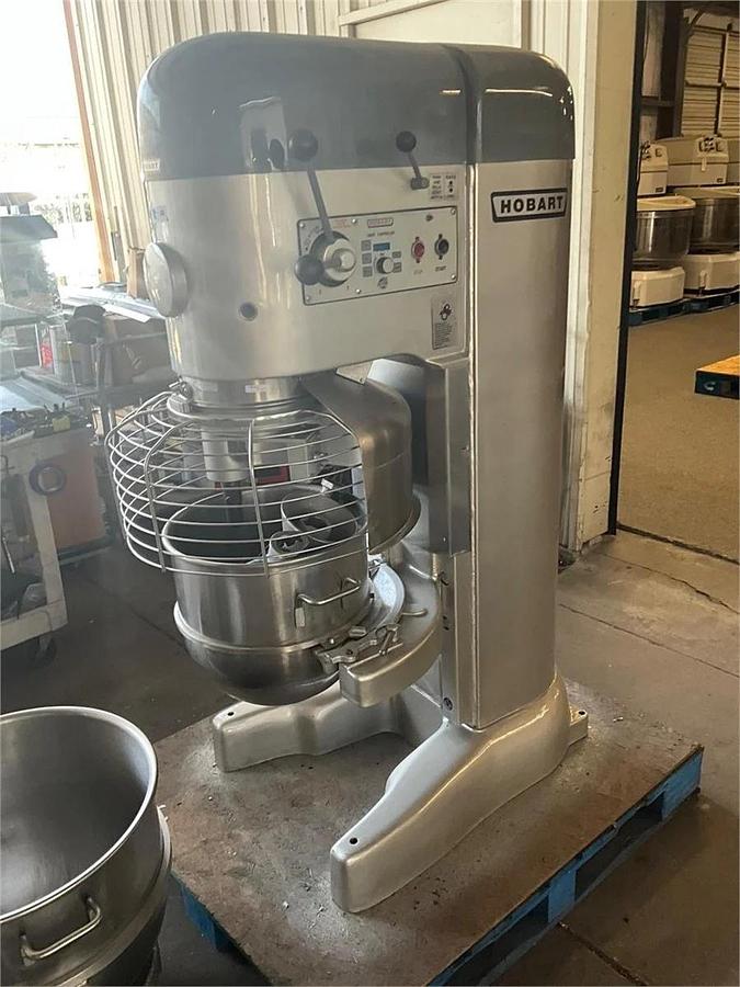 Used Hobart 80qt dough mixer with bowl guard