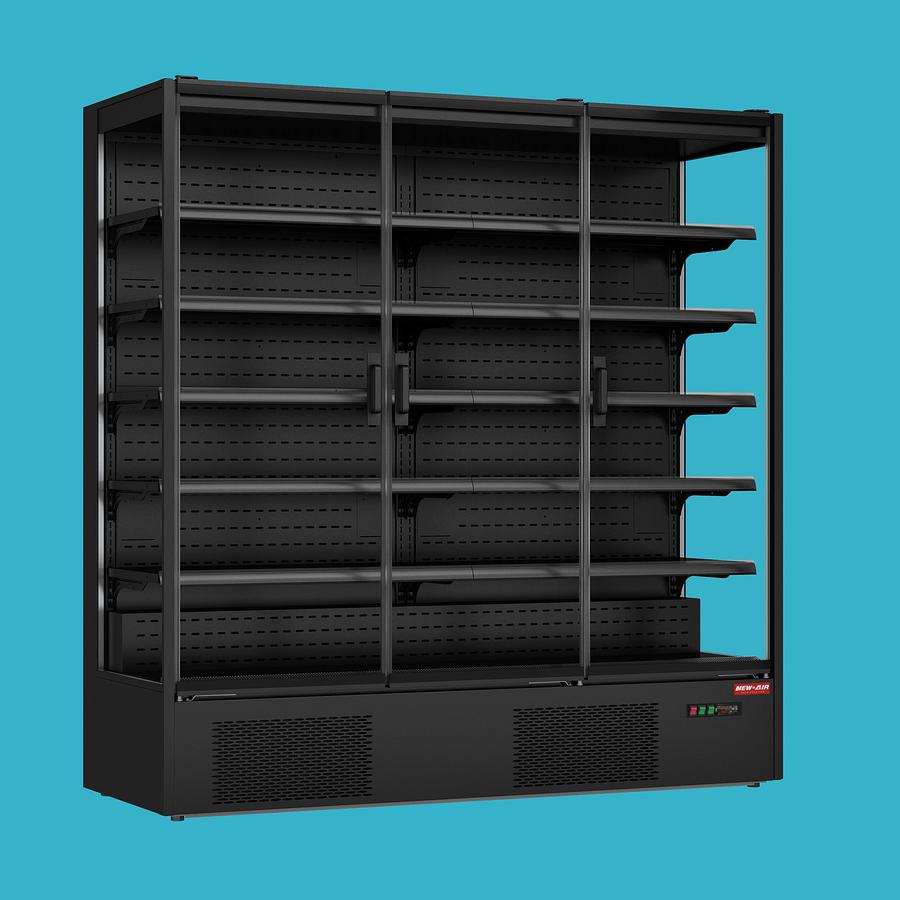 74" wide open refrigerated merchandiser - 3 year warranty