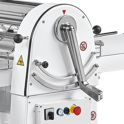 11 lb (5 kg) Dough Sheeter Floor Model with 28″ Table – 750 W, 220 V, 1 Phase