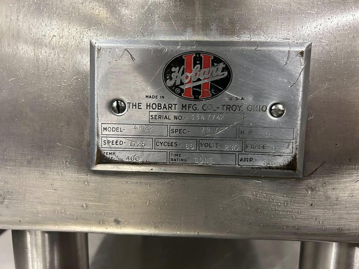 Used Hobart 4822-34 #22 Meat Grinder / Chopper 120V - 1 hp