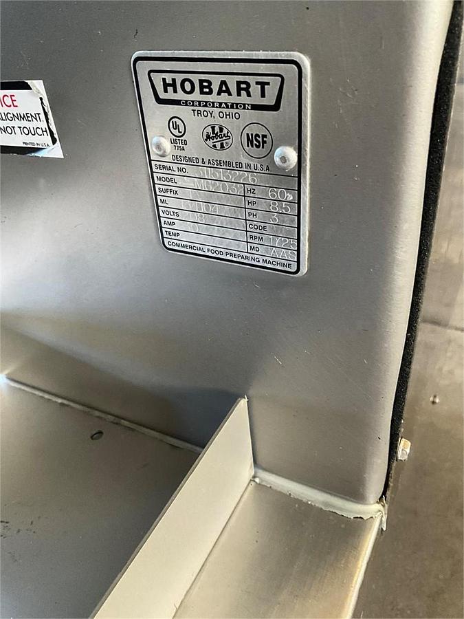 Used Hobart MG2032 200# meat mixer grinder