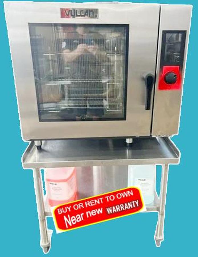 Used Vulcan TCM61G Combi Oven with Stand - Nat Gas