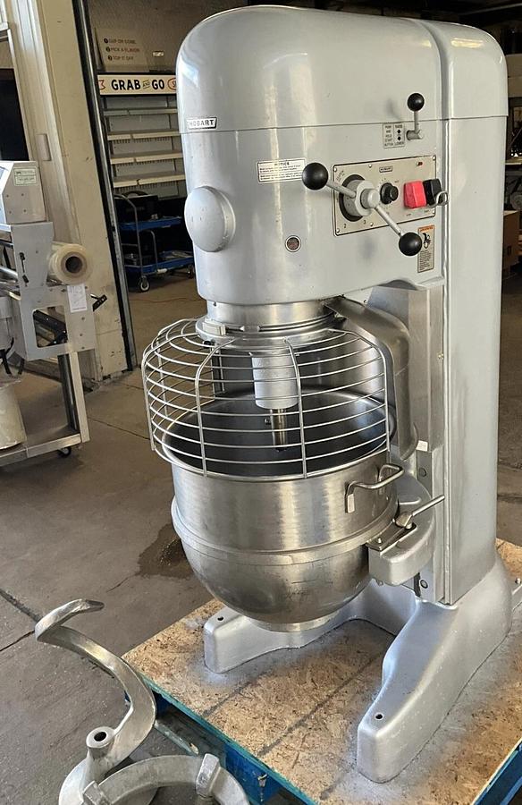 Used Hobart 80qt Dough mixer M802 Pizza Bakery Planetary Floor Mixer Bowl 80qt hook