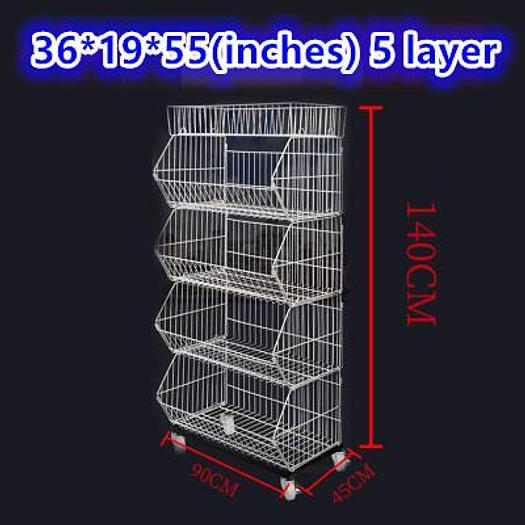 5 layer Grid Shelf Shelves Retail Display 20*19*55