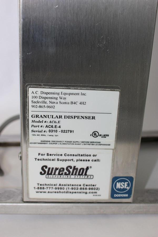 Used Used SureShot/ Sure Shot Sugar Shot Model AC6.E-4 Sugar Dispenser (Tested- Turns on/Working)