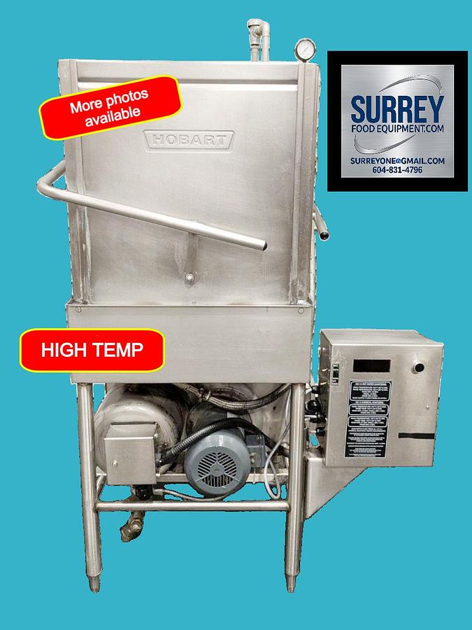 Used Hobart AM14C Pass-Thru Dishwasher w/Booster Heater