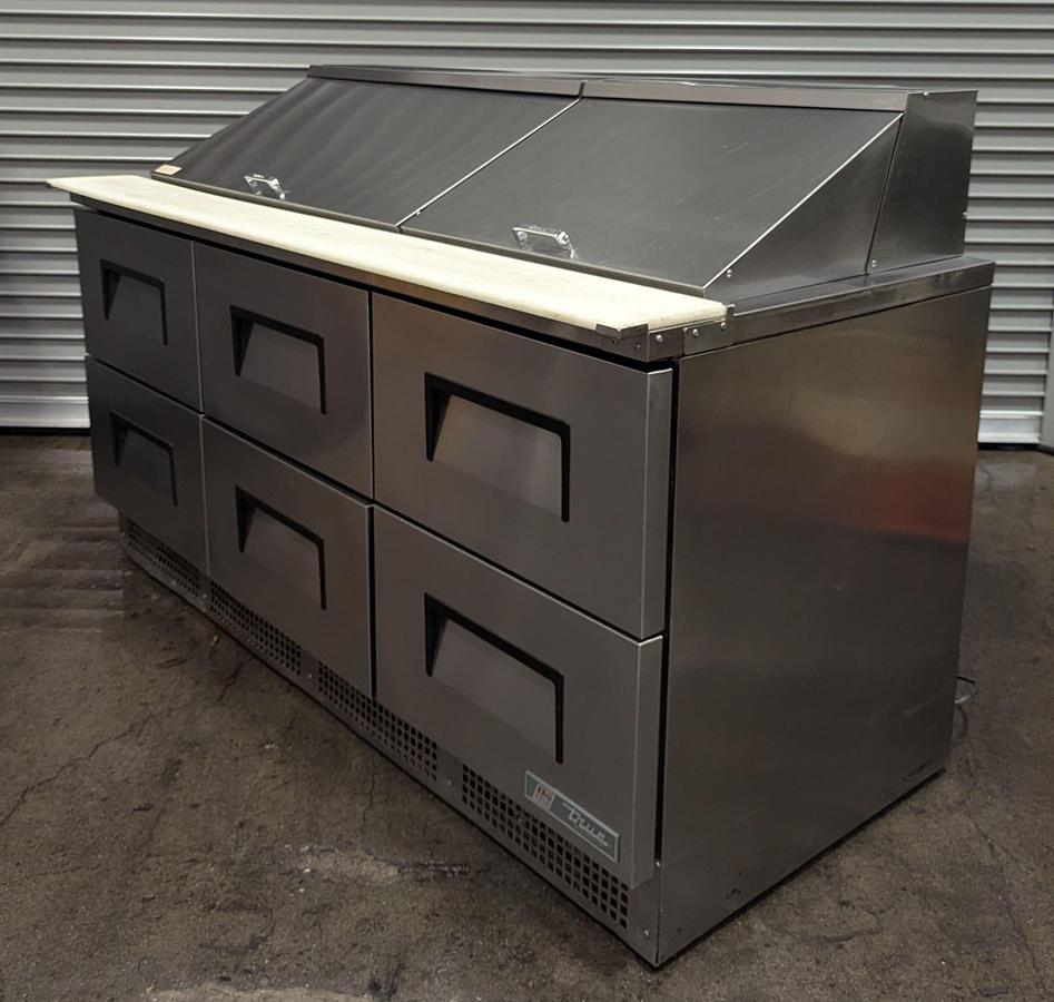 Used True TFP-72-30M-D6 72" Six Drawer Salad/Sandwich Refrigerated Prep Table -
