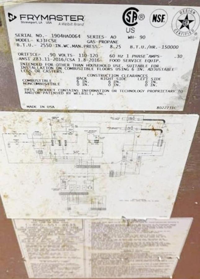 Used Frymaster KJ3FCSE Natural Gas Deep Fryer 75lbs - 3 AVAILABLE