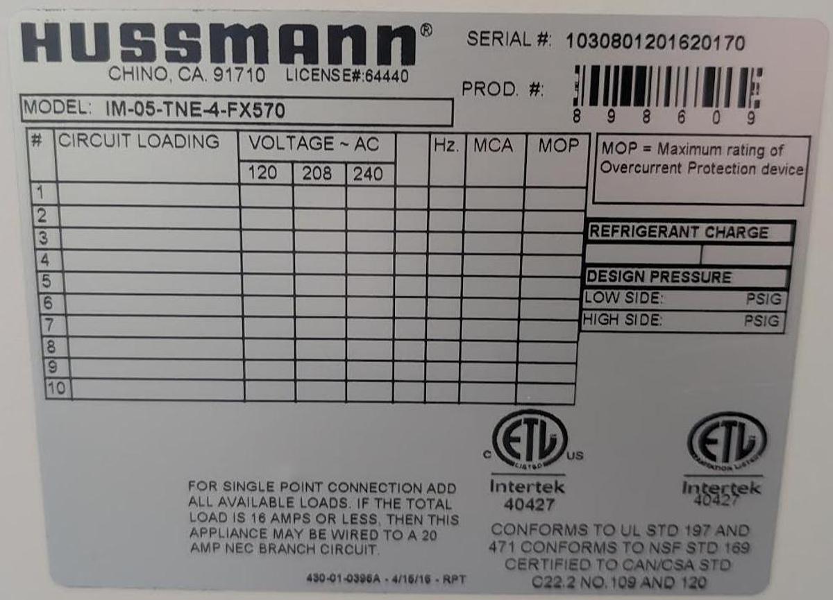 Used Refrigerated displayh  open case with sneeze guards