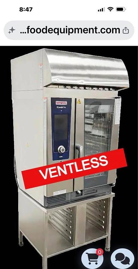 Used Rational Elctric Combi Oven  -  OPTION IS  w/ Ventless Hood Add On